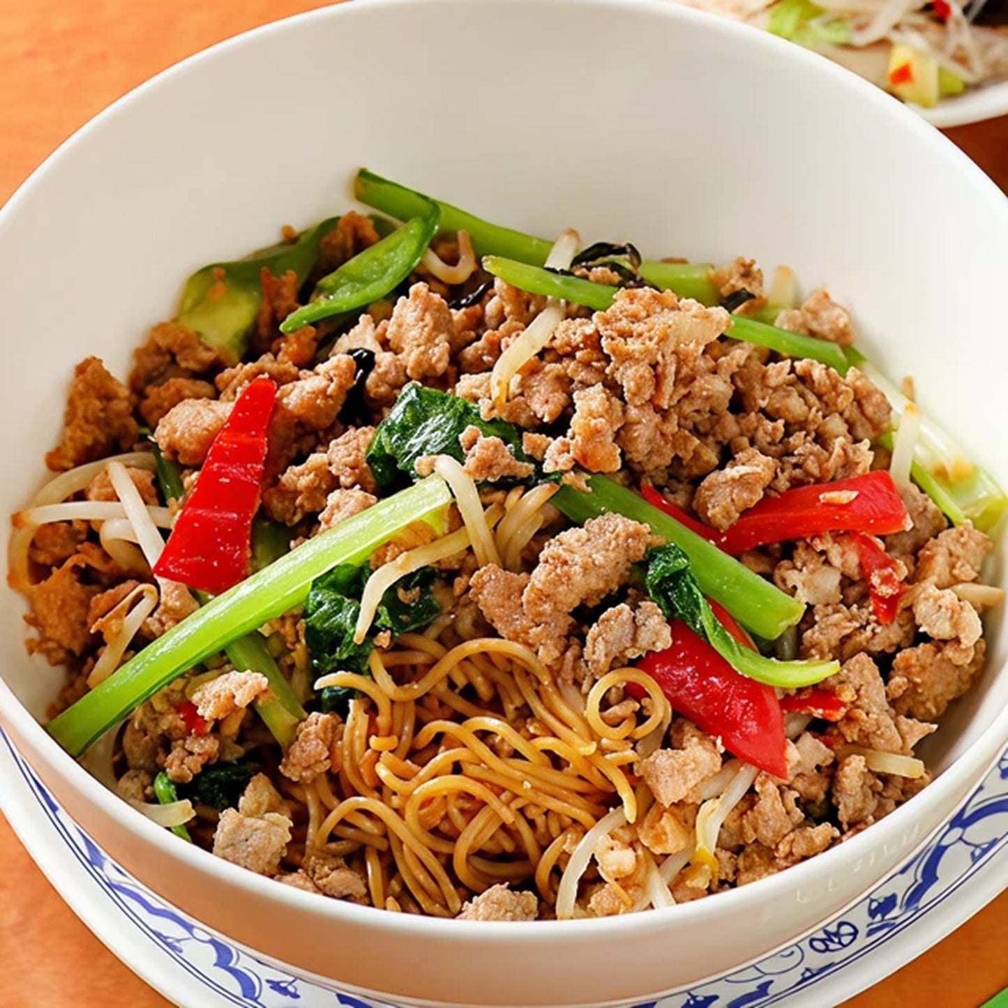 【15】豚肉の弁当汁なしガパオ麺弁当